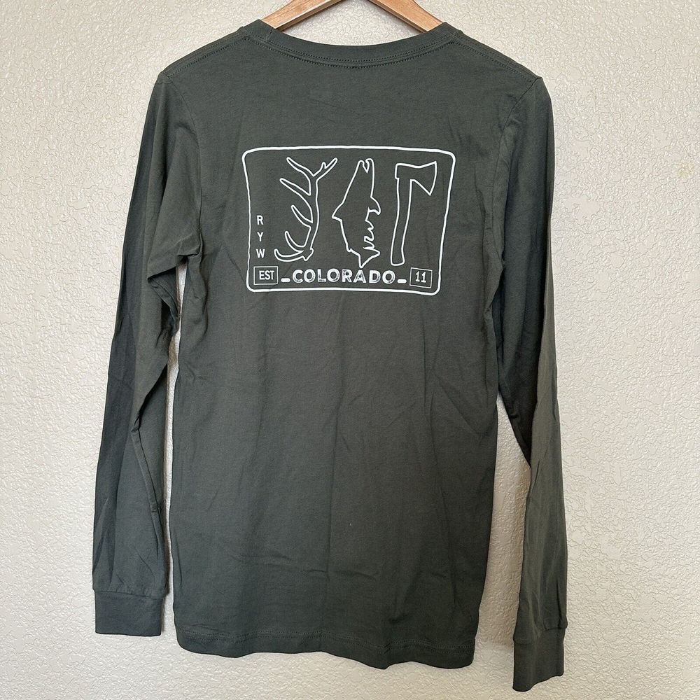 Rep Your Water Colorado Shirt Fishing Long Sleeve Back Graphic Pocket‎ Hit Small